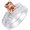 Morganite, variant on 1 Carat Emerald LAB GROWN Emerald and LAB GROWN Diamond Wedding Bridal Set (0.5ct Center, AAAA Heirloom Quality) RISV24W3AM 14K White Gold