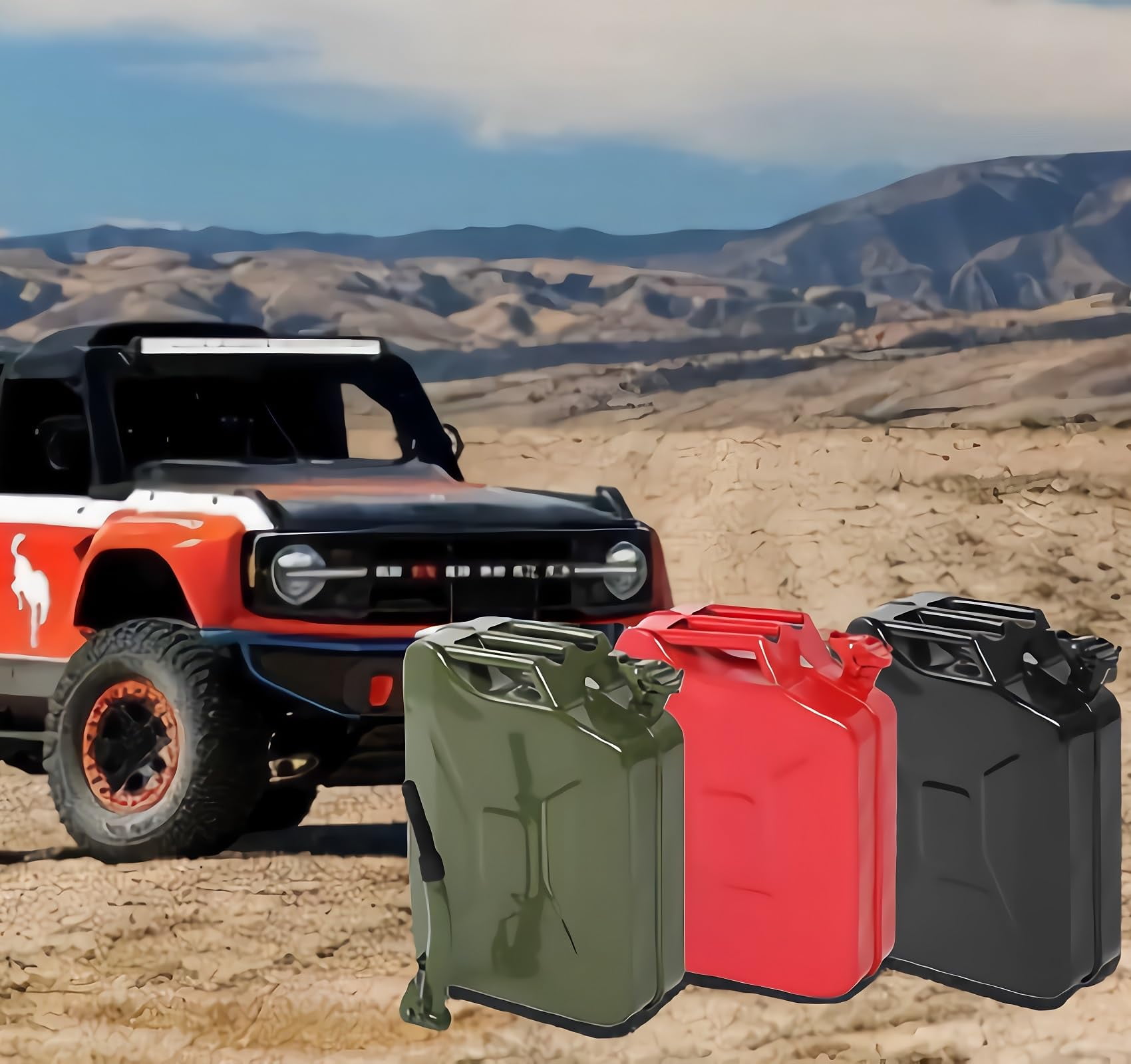20L Portable Fuel Storage Can with Spout, Heavy Duty Metal Container for Petrol, Diesel, Gasoline – Leak-Proof, with Locking Lid & Carry Handle for Garage, Farm, Industrial Use