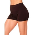 thumbnail image 3 of MixMatchy Women's Solid Seamless Ribbed Biker Shorts, 3 of 6