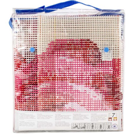 Vervaco Latch Hook Rug Kit 28"X26.8"-Red Rose