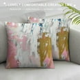 thumbnail image 3 of Girly Pink Throw Pillow Covers  Oil Painting Stripe Cushion Covers, Brush Marks Contemporary Ombre Watercolor Graffiti Pillow Covers, Aesthetic Modern Cushion Cases, 3 of 5