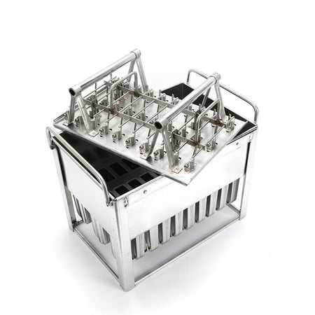 GHP 30-Pcs Capacity Silver Stainless Steel Frozen Ice Cream Popsicle Stick
