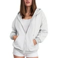 thumbnail image 4 of Akiihool Women Hoodies Womens Zip Up Hoodies Long Sleeve Hooded Sweatshirts Y2K Fall Fashion Clothes Casual Trendy Jacket White,XL, 4 of 8