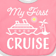 thumbnail image 4 of Inktastic My First Cruise with Cruise Ship and Palm Trees Boys or Girls Baby Bib, 4 of 4