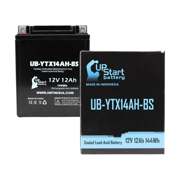 UpStart Battery UB-YTX14AH-BS 12 Volt Automotive Battery for Yamaha YFM35U