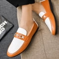 thumbnail image 6 of CHICVOMEY Men's Loafers & Slip-Ons Loafers for Men Loafers Patent Leather Oxford Dress shoes Classic Gold Buckle Business Party Prom Club, 6 of 9