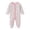 A10 Light Pink, variant on Unisex Newborn Button Down Footed Romper Cozy Cotton Long Sleeve Organic Cotton Sleepers Preemie Onesies (Light Pink, 9-12 Months)
