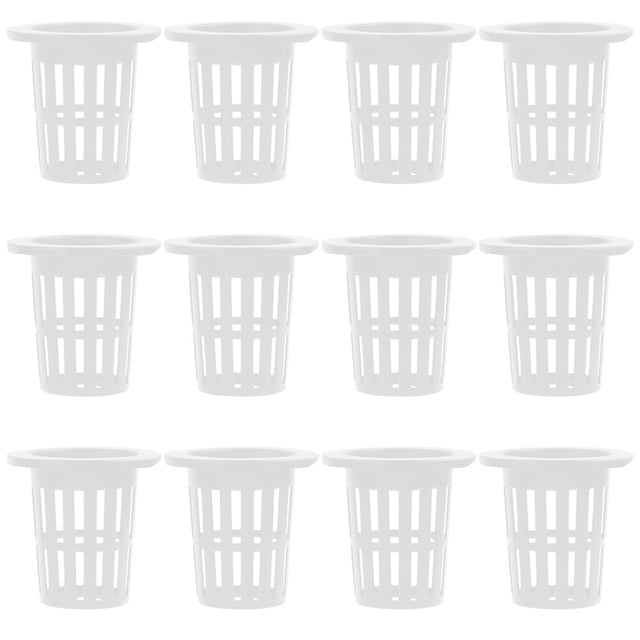 Miangastore 50pcs Hydroponic Plant Pot Hydroponic Plastic Basket Plant Growing Net Pot