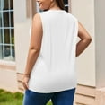 thumbnail image 4 of Lenpel Women's Plus Size Tank Tops Summer Casual V Neck Sleeveless T-Shirts Loose Tunic Tee Blouses with Pockets, 4 of 6