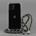 thumbnail image 1 of Funda dura transparente con cordón de collar cruzado para iPhone, cubierta suave transparente para iPhone 14 13 12 MiNi 11 Pro Max XS XR X 8 7 Plus SE 3 Fivean unisex, 1 of 2