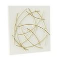thumbnail image 5 of CosmoLiving by Cosmopolitan White Metal Overlapping Lines Abstract Wall Decor with White Backing, 5 of 11