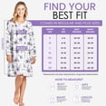 thumbnail image 7 of Casual Nights - Flannel Floral Long Sleeve Nightgowns for Women, Soft Lightweight Cotton & Lace Trim, Comfortable Lounging, Floral Purple X-Large, 7 of 7