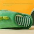 thumbnail image 5 of Otqutp Toddler Soft Bottom Shoes&nbsp;Kids Dinosaur Slippers Comfort House Slippers Cute Warm Plush Slip On Boys Girls Indoor Winter Home Cotton Shoes(Yellow,7-8 Years), 5 of 8