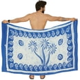 thumbnail image 5 of HAPPY BAY Men's Pareo Bath Trunk Swimming Dashiki Sarong Beach Wrap One Size Blue_P347 Summer Vacation Party, 5 of 5