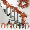 thumbnail image 1 of Bowayaoa Halloween Simulation Rattan Decoration, Artificial Maple Leaf Vine Garland for Thanksgiving, Flexible Plastic Rattan Wreath for Fireplace, Door Frame, Railing Fall Decor, 1 of 7