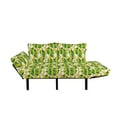 thumbnail image 2 of Banana Futon Couch, Tropical Fruits on Leaves Aloha Vibes Exotic Summer Pattern Repetition, Daybed with Metal Frame Upholstered Sofa for Living Dorm, Loveseat, Yellow Lime Green, by Ambesonne, 2 of 4