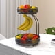 thumbnail image 3 of Cuenco de de de 2 niveles con percha de plátano para encimera de cocina, soporte de almacenamiento de y verduras desmontable para, 3 of 8