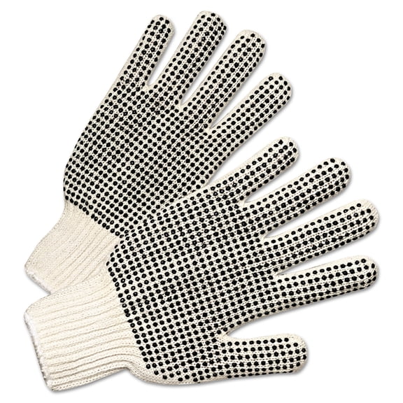 Brand Regular-Weight PVC-Dot String-Knit Gloves, Men's -ANR6710