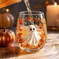 thumbnail image 2 of Halloween Drinking Glasses 13.5 Ounce 2D Spooky Themed Glass Cup, Halloween Party Supplies for Cocktails, Water, and Holiday Home Table Decor, Single Pack, 2 of 9