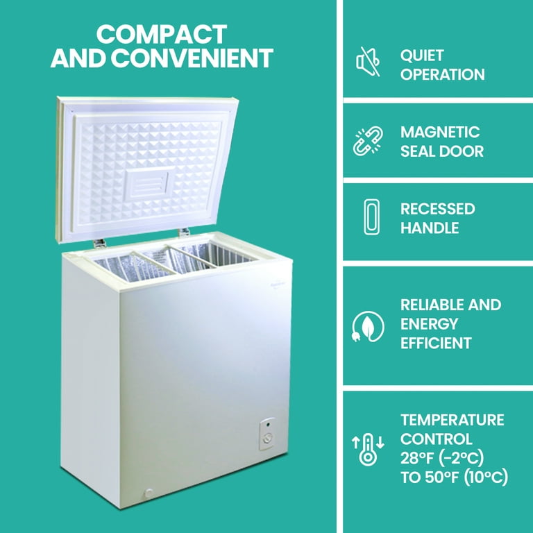 Koolatron Chest Freezer 5.0 cu ft, Compact Freezer (155L Koolatron Chest Freezer 5.0 cu ft, Compact Freezer (155L