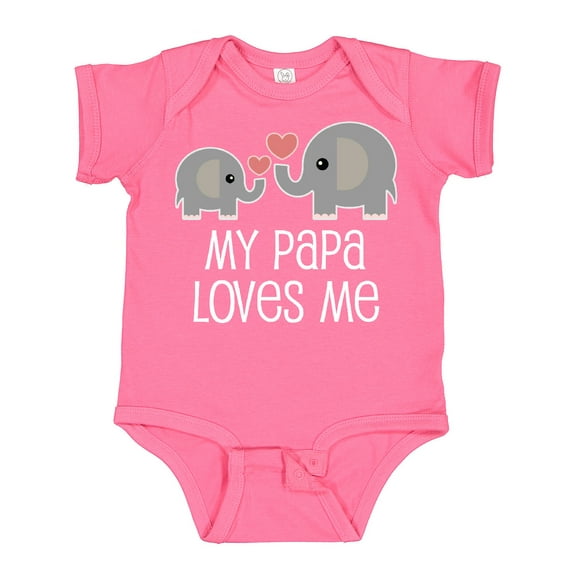 Inktastic My Papa Grandpa Loves Me Boys or Girls Baby Bodysuit