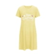 thumbnail image 5 of Xfvqtps Valentine's Day Nightgown for Women Plus Size Happy Valentine's Day Print Short Sleeve Crew Neck Solid Color Lightweight Soft Comfortable Pajamas Yellow, 5 of 6