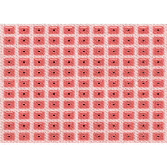 Ahgly Company Machine Washable Indoor Rectangle Transitional Pink Area Rugs, 5' x 8'