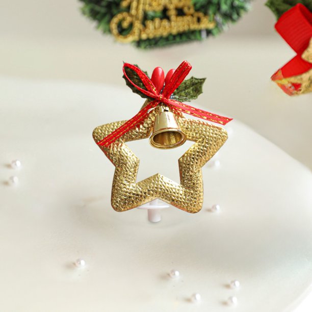 Mini Artificial Christmas Tree with LED String Lights and Hanging Ornaments for Tabletop Decor