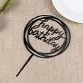 thumbnail image 3 of LABSERRON Happy Birthday Cake Topper Acrylic Black for Cupcake Decoration Perfect for Parties and Festivals 6 Picks, 3 of 8