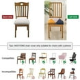 thumbnail image 5 of Chair Seat Covers set of 4 Stretch Printed Chair Covers for Dining Room Square Removable Washable Chair Protector Seat Cushion Slipcovers for Kitchen Office, 5 of 6