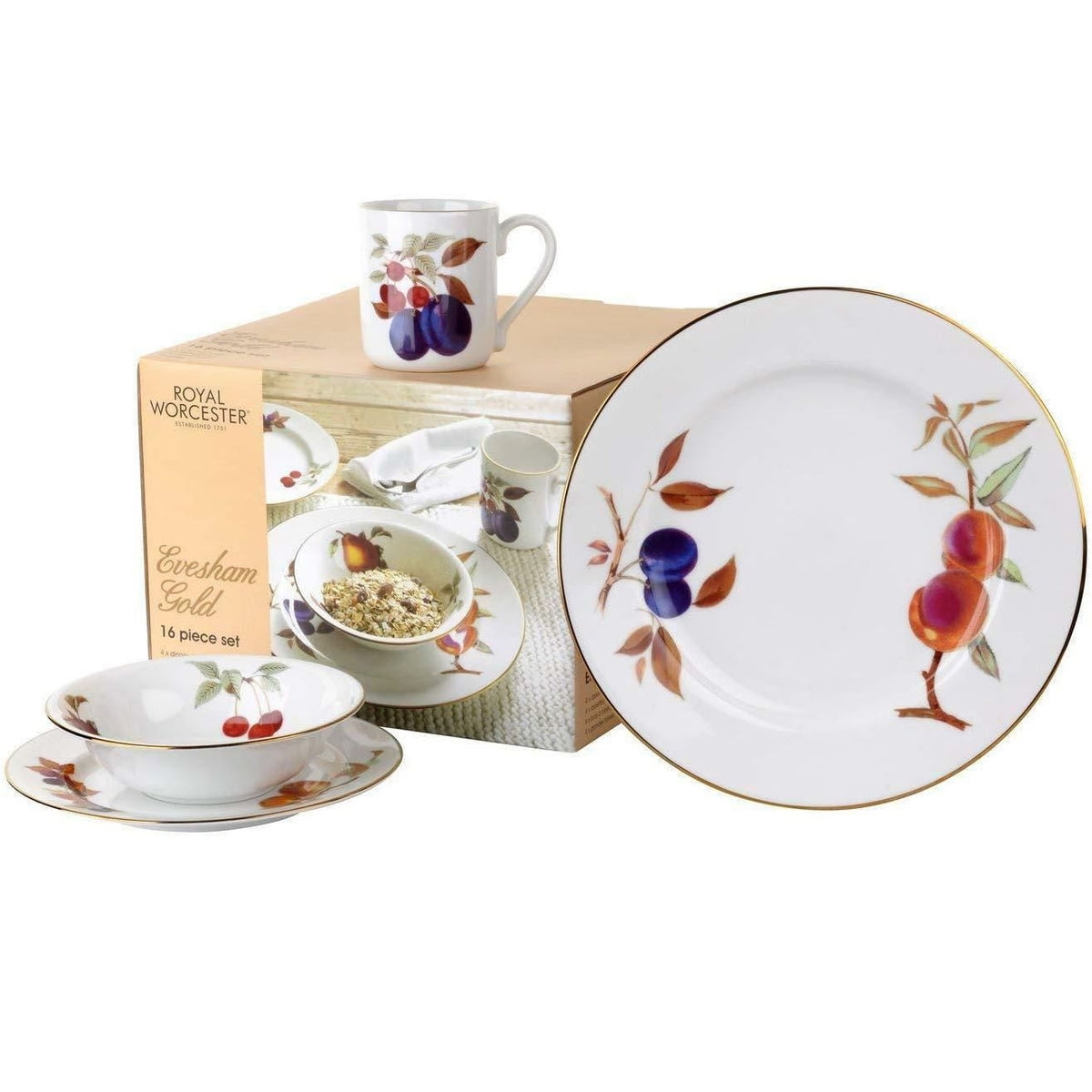 Royal Worcester Evesham Gold 16 Piece Dinnerware Ubuy Kuwait