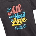 thumbnail image 3 of The Beatles - All You Need Is Love Bright - Women's Short Sleeve Graphic T-Shirt, 3 of 6