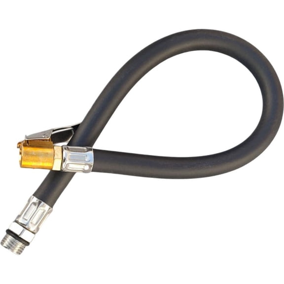 Agiufgs Tire Pressure Gauge Hose, Heavy-Duty Reinforced Rubber Leak-Proof Brass Connector, for Truck Suv Car Tire Inflation, Black, One Size