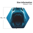 thumbnail image 2 of Pofeuu Open-Mouthed Shark Print Coasters for Drinks, 4Pack PU Leather Coasters, Bar Drink Coasters for Tabletop Protection, Furniture from Damage-Hexagon, 2 of 6