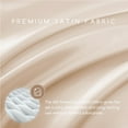 thumbnail image 2 of MR&HM Silky Satin Sheet Set Full Size 4 Pcs, Elegant Luxurious Full Size Bed Sheets, with Flat Sheet, 15'' Deep Pocket Fitted Sheet and Queen Satin Pillow Cases Set of 2 (Full Size, Beige), 2 of 7