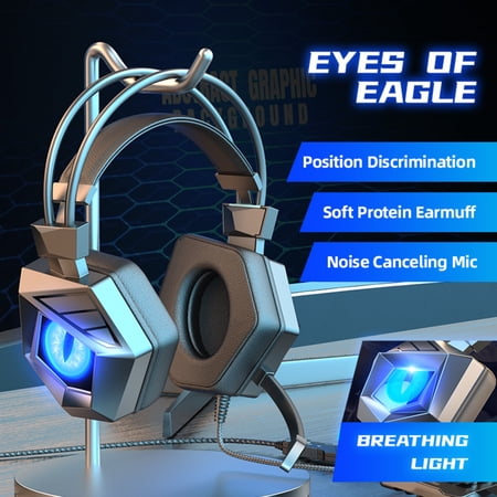 XM Culture Soyto SY-G15 Wired Headphone High Fidelity Noise Reduction with Cool Breathing Light 3.5mm USB Stereo Gaming Headset for Computer