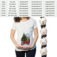 thumbnail image 3 of gakvov Maternity Shirts For Pregnant Women Plus Size Mama Shirt Pregnancy Announcement Shirts Christmas T-Shirt Elk Snowman Cartoon Print Maternity Clothing Crew Neck Short Sleeve Pregnancy Top, 3 of 5