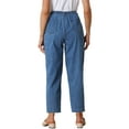 thumbnail image 3 of Pantalones de mezclilla elásticos para mujer INSPIRE CHIC, estilo mom, azul XS, 3 of 6