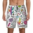 thumbnail image 2 of Picia Fun Animal with Unicorn pattern Mens Swim Trunks with Compression Liner Stretch Beach Shorts Quick Dry with Zipper Pockets No-Chafing Board Shorts-XX-Large, 2 of 9