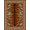 Orange, Pattern 1, variant on ODIKA Tiger Print Skin Striped Border Tibetan Cow Alligator Bold Faded for Queen Size Bedroom, Under Bed, Master Suite, Foldable Easy Care