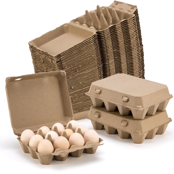 Hueveras CINPIUK, paquete de 50, para 12 huevos, bandeja de pulpa de papel