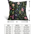 thumbnail image 5 of Botanical Print Vintage Floral Pillow Covers 16x16 Set of 2 Black Pink Blue Sage Green Flower Spring Plant Decorative Throw Pillow Cases Outdoor Farmhouse Decor for Sofa Couch Bed, 5 of 6