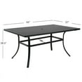 thumbnail image 2 of Grand Patio Outdoor & Indoor EMMA Steel Dining Table, Rust Resistant, Faux Woodgrain Top (66.15'' × 36.81''), with Umbrella Hole, Rectangular, 2 of 8