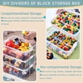 thumbnail image 3 of Plastic Storage Organizer for Lego Box Kids Child Toy Stackable Containers with Lids Bins 3 Layers Adjustable Compartments Building Blocks Chest Case, 3 of 7