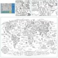 thumbnail image 1 of FFIY Super Painter Giant Coloring Doodle Poster Oversize World Map Theme Scene Drawing Doodle Wall Post Mandala Doodle Art for Children Creative Drawing Educational Gift for Kids Boy Girl Adults, 1 of 8
