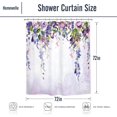 thumbnail image 2 of Purple Floral Lavender Flower Shower Curtain for Bathroom 72Wx72L Inch Watercolor Weeping Wisteria Blossom Vine Leaves Girl Woman Living Room Home Decor Waterproof Polyester Fabric Bathtub, 2 of 6