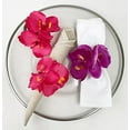 thumbnail image 3 of Fennco Styles Handmade Double Moth Orchid Decorative Napkin Rings, Set of 4 - Fuchsia Flower Napkin Holders for Dining Table, Banquet, Wedding, Holiday Décor and Special Event, 3 of 7