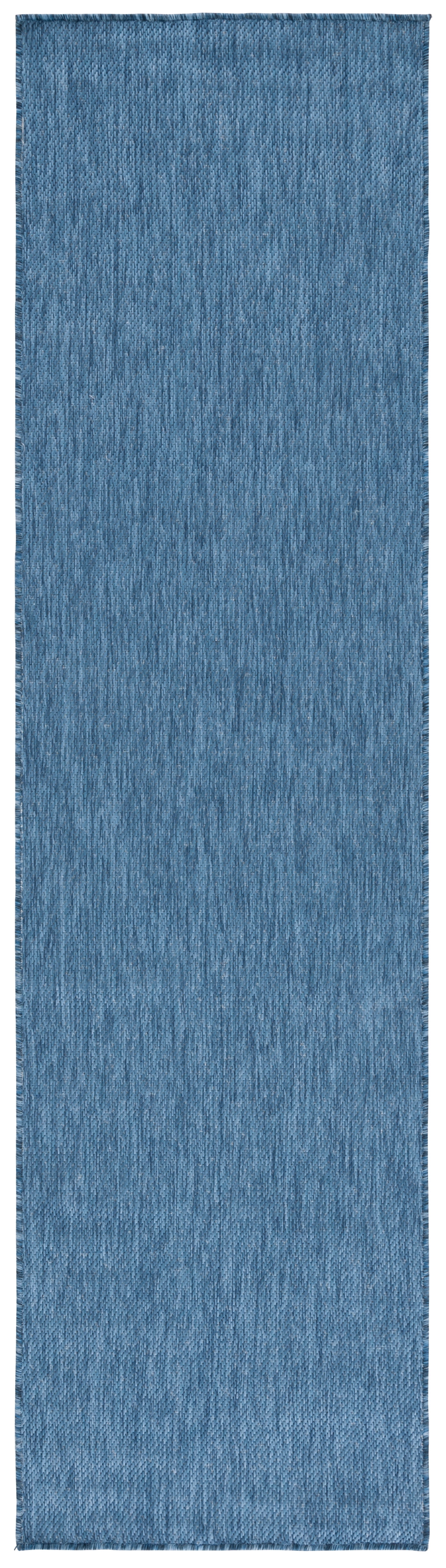 SAFAVIEH Beach House Lauressa Solid Indoor/Outdoor Runner Rug, Blue, 2'2" x 8'