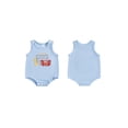 thumbnail image 2 of BemeyourBBs Newborn Baby Boy Summer Clothes Cute Infant Baby Boys Fishing Outfit Bubble Romper Overalls Sleeveless Shark Crab Embroidery Bodysuit Jumpsuit Playsuit, 2 of 9