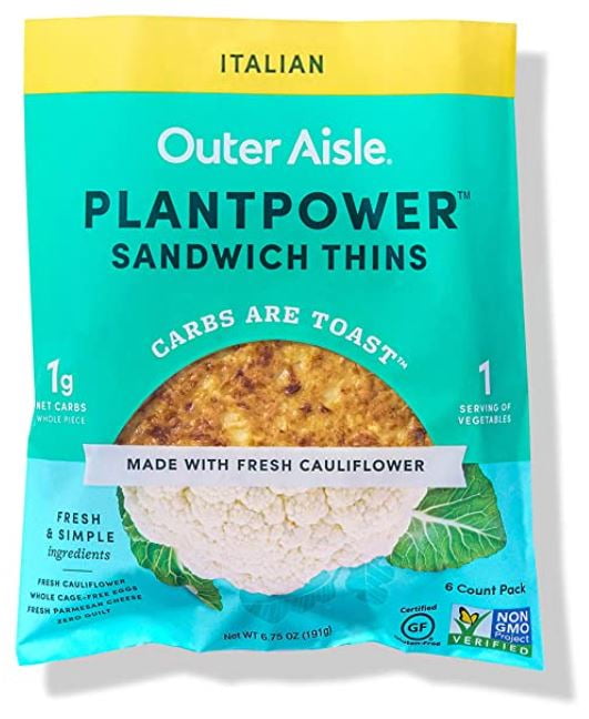 Outer Aisle Cauliflower Italian Sandwich Thins 6.75 oz